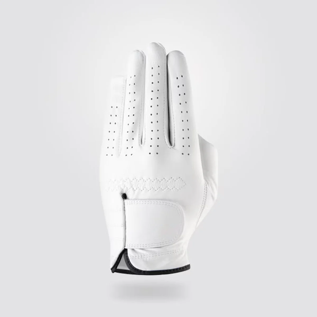 White cabretta leather golf glove